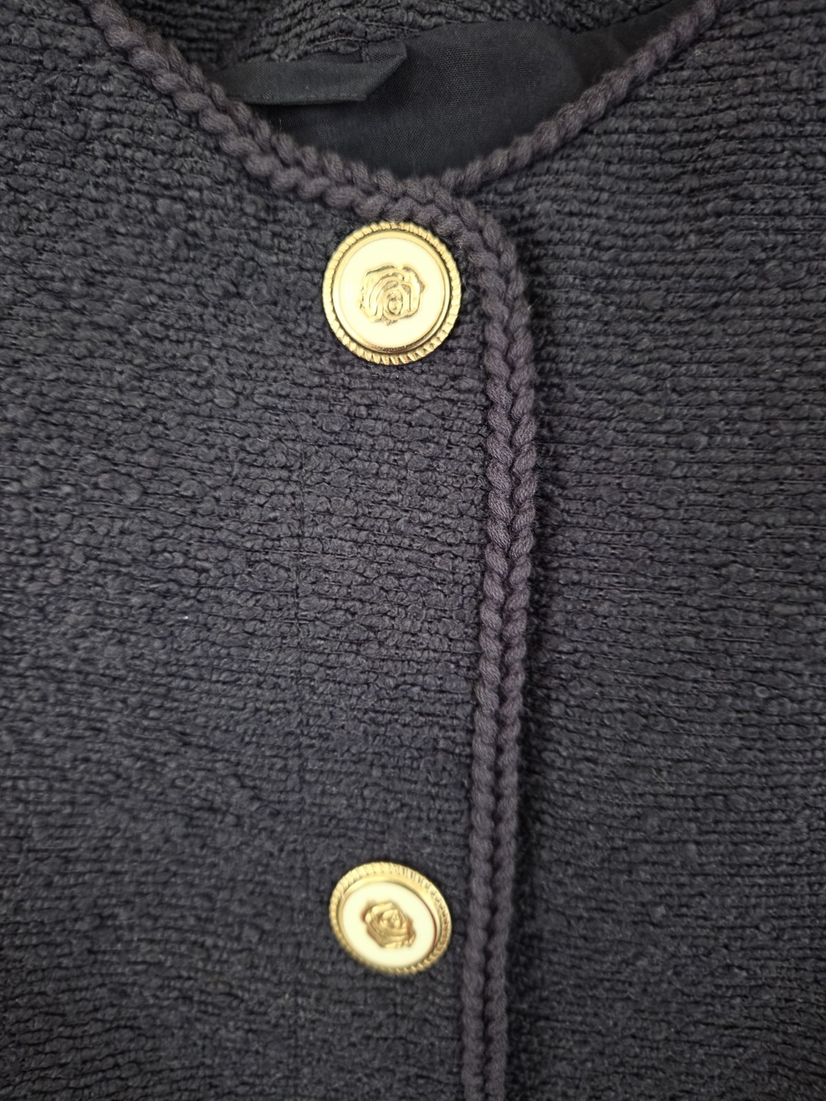 New Womens Free Assembly Crew Neck Jacket, Darkest Navy, Size Small (4-6)