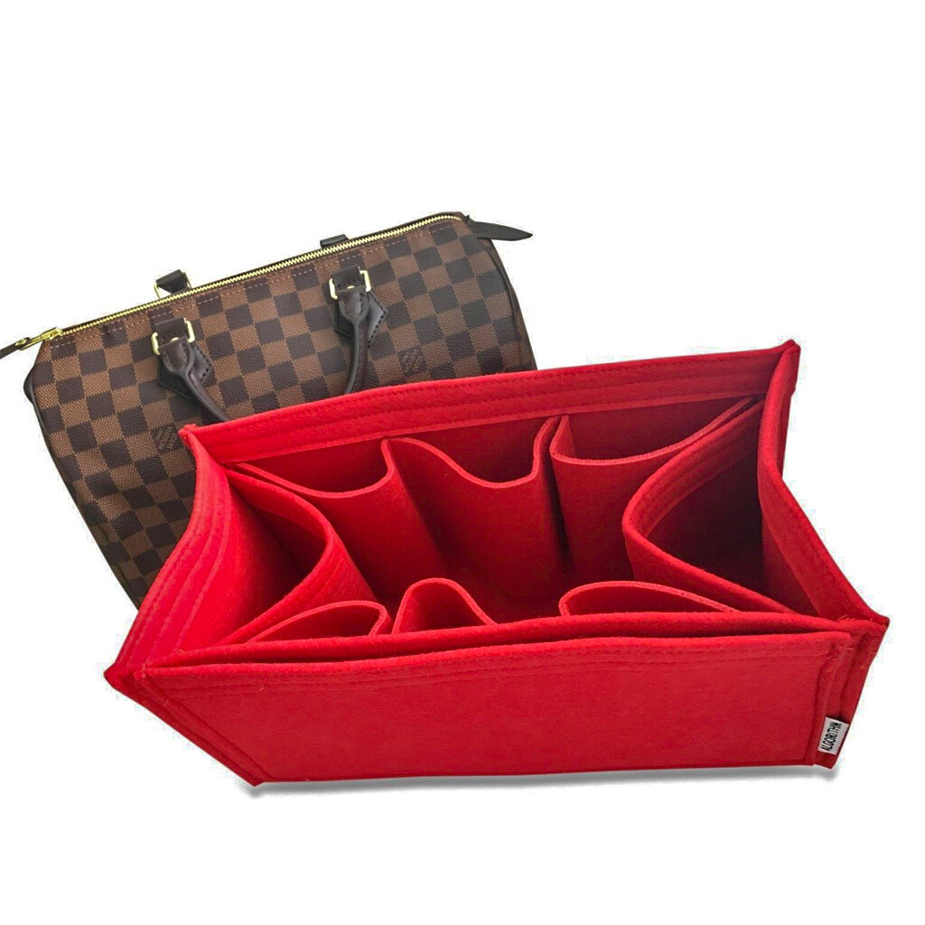 Multi-Pocket Insert Bag Felt Fabric Purse Handbag Bag Liner Tote Organizer M/L