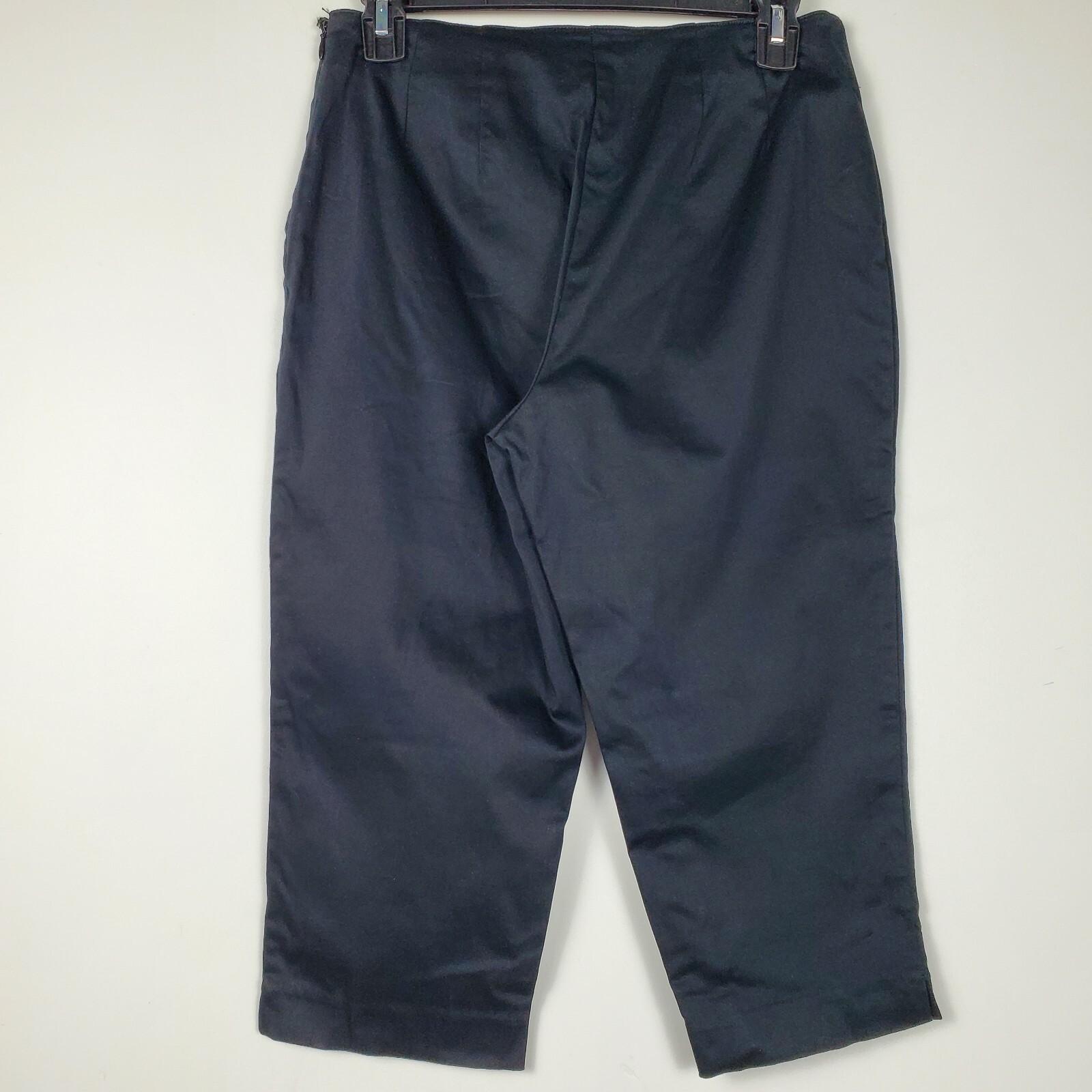 New Ann Taylor Womens Cropped Pants With Side Zipper Stretch 98%Cotton 2%Spandex