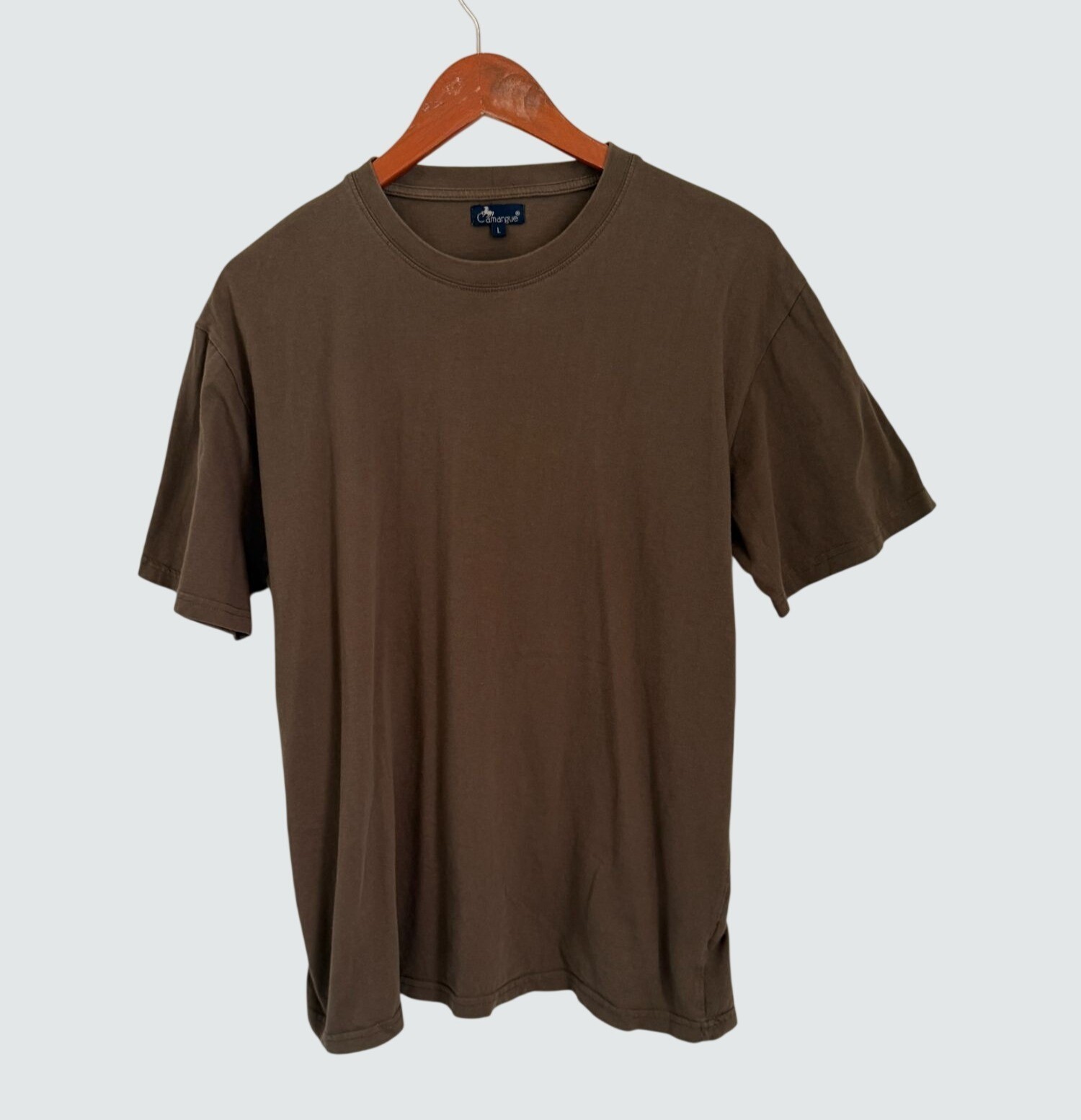 Camargue Mens Brown Short-Sleeve T-Shirt 100% Baumwolle Cotton Size L