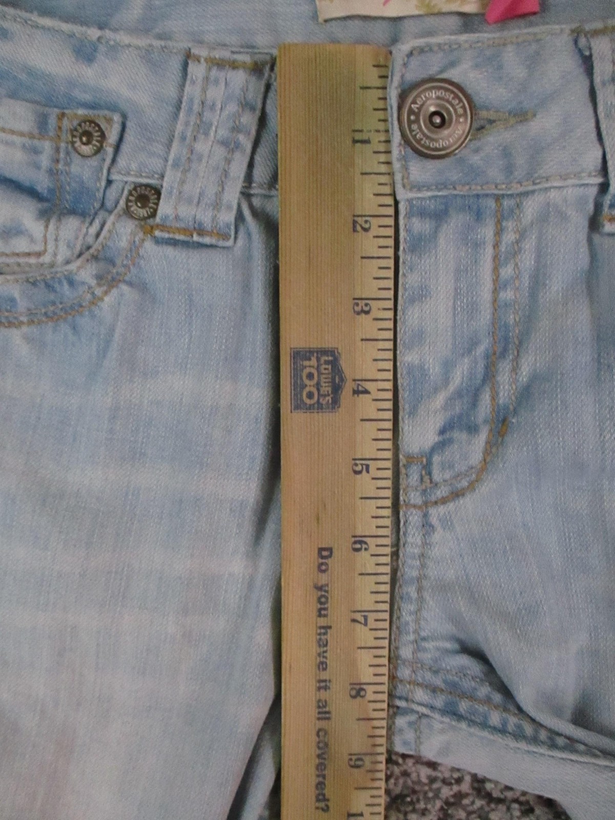 Aeropostale Jeans Womens 7/8 Blue Hailey Skinny Flare Distressed Denim 29×31