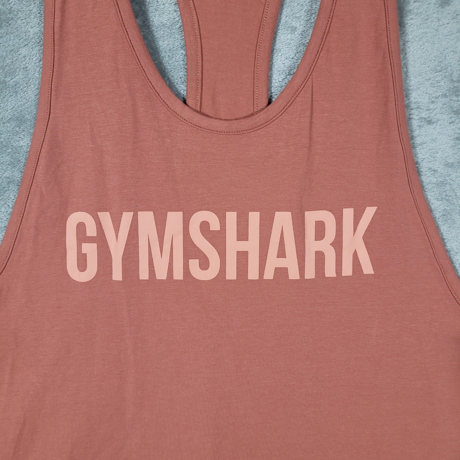 Gymshark Tank Top Mens Large Rust Apollo Stringer Racerback Gym Workout