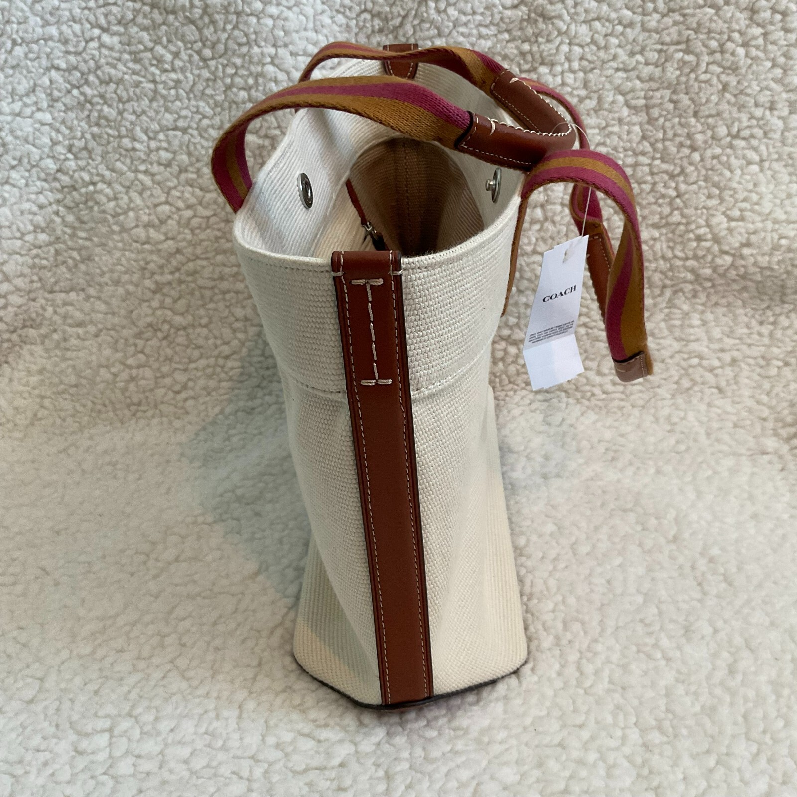 NWT Coach Small Canvas Tote NATURAL, CK168, MSRP $328.00