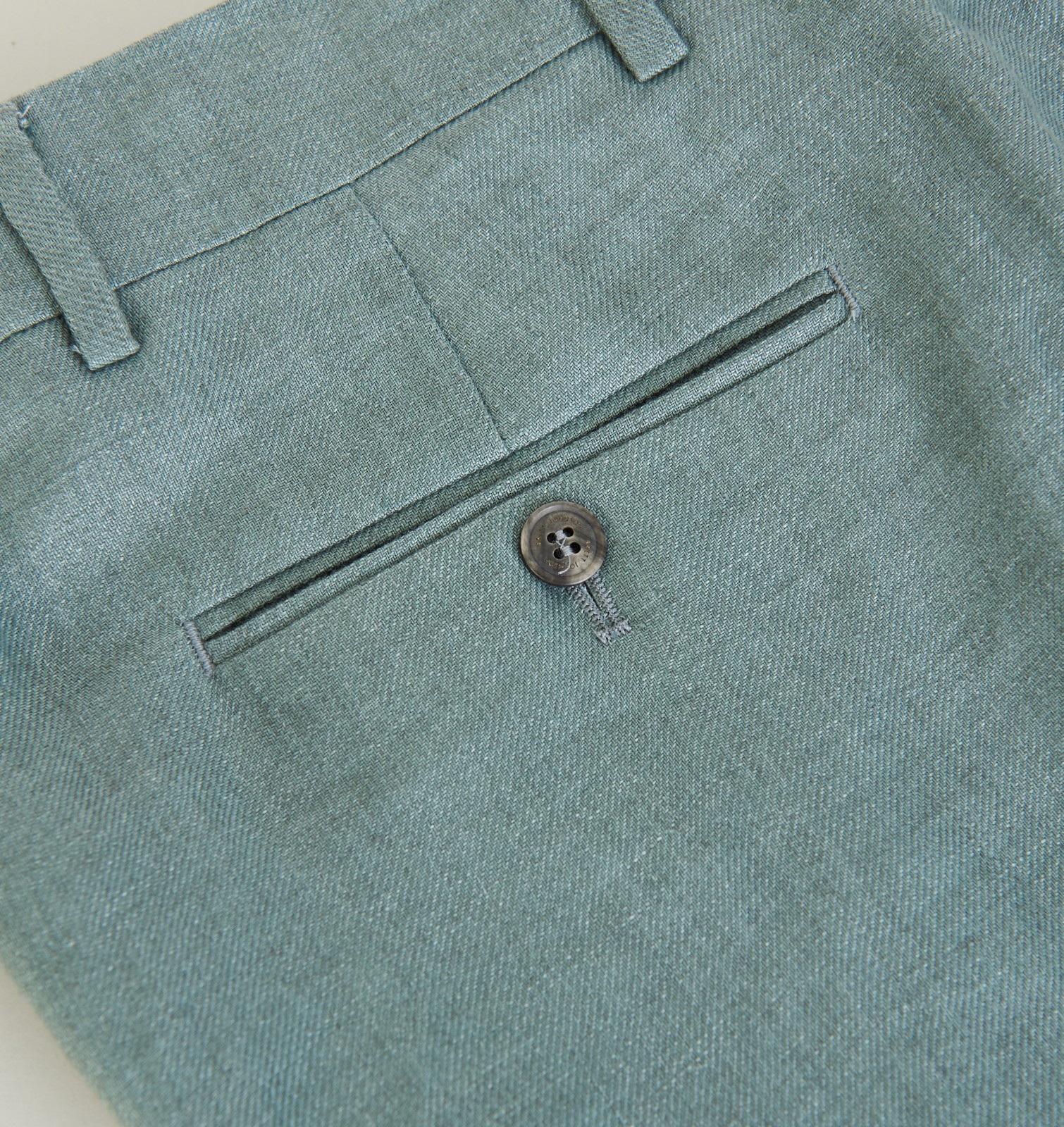 BRETT JOHNSON 930$ Single Pleat Linen Trousers
