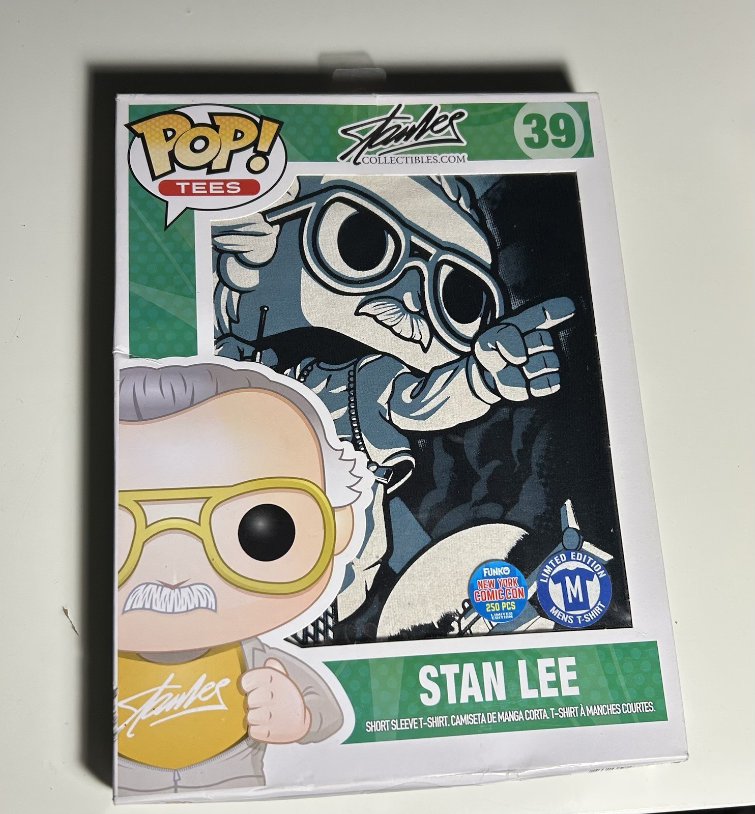 Funko Pop! T-shirt Stan Lee #39 M NIDB NYCC LE 250 King Kong Homage Tee Size M