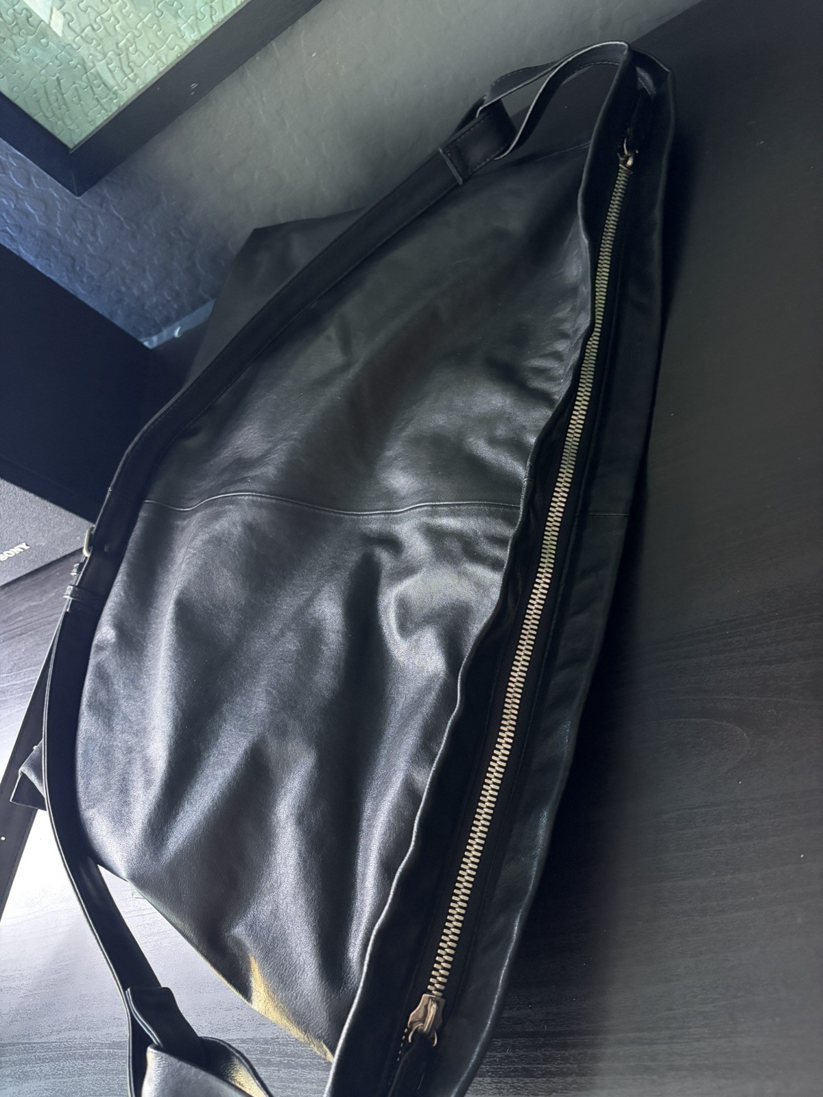 archive ANN DEMEULEMEESTER Black Leather Bag 2001