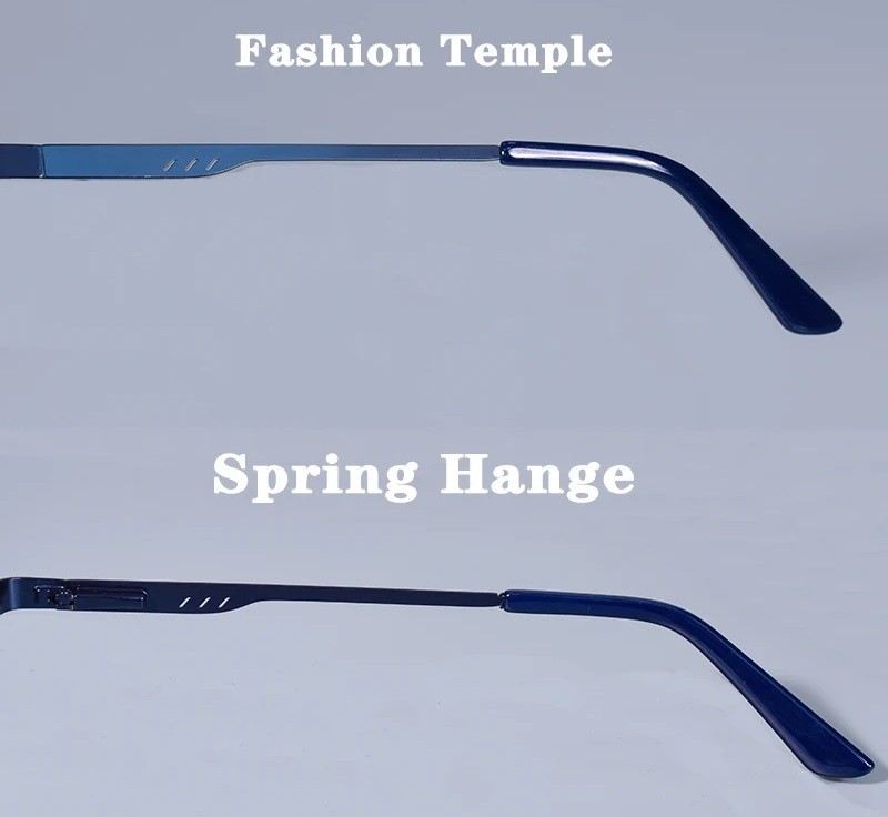 Men Women Reading Glasses Rectangle Metal Frame Spring Hinge Vision Eyewear