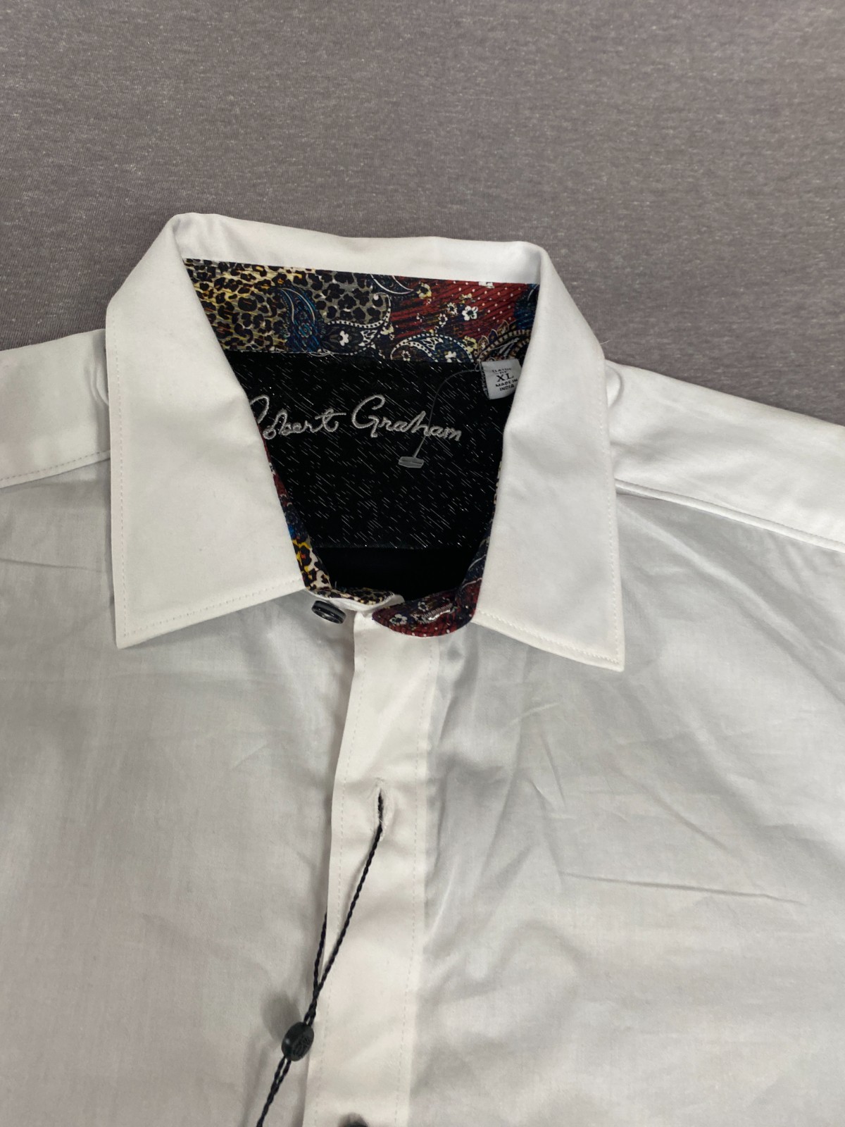 Robert Graham Shirt NWT Button Up Men XL White Carpe Diem Classic Fit NEW $258
