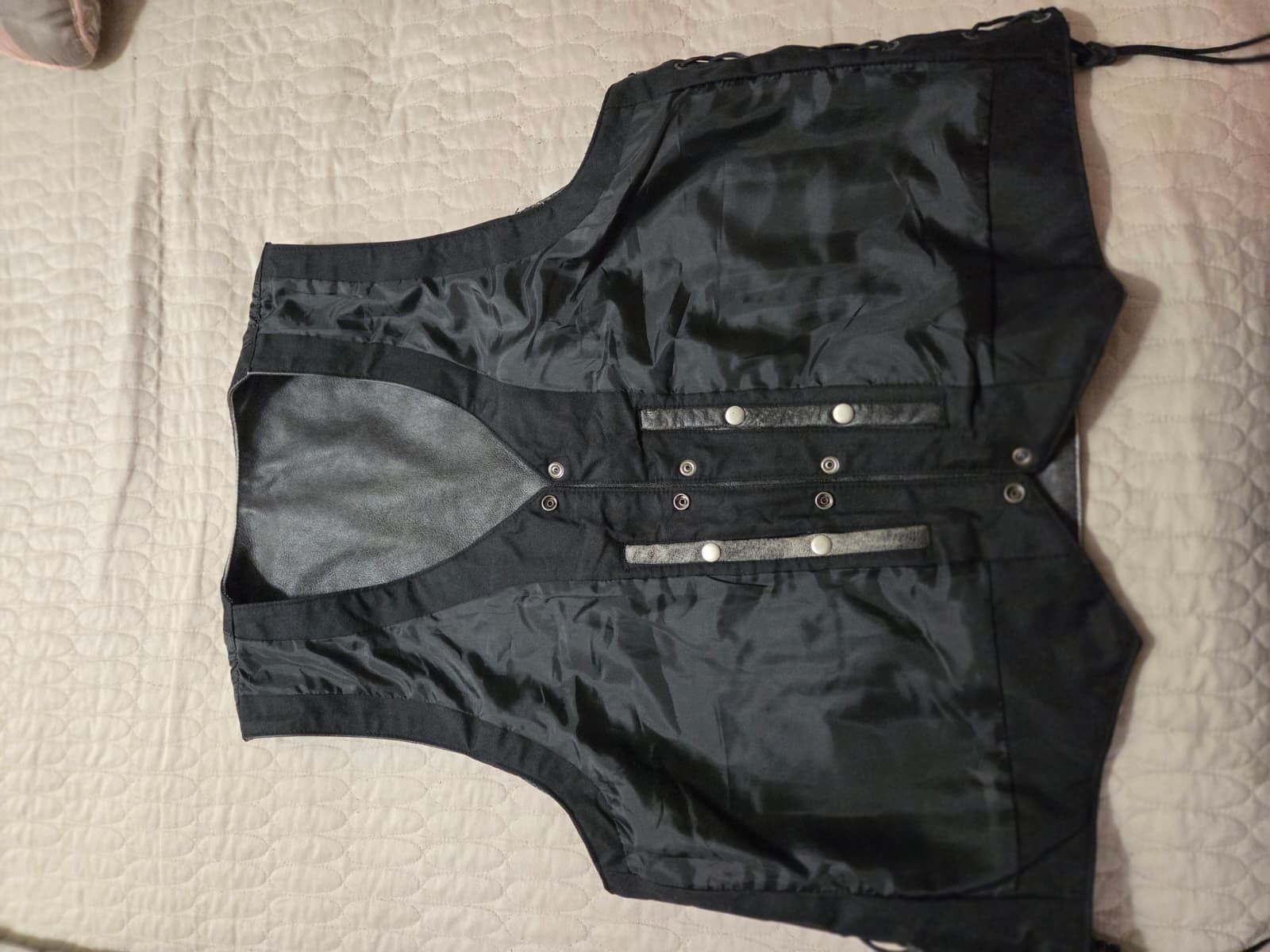 ARD CHAMPS™ Men’s Grey Genuine Leather 10 Pockets Motorcycle Biker Vest