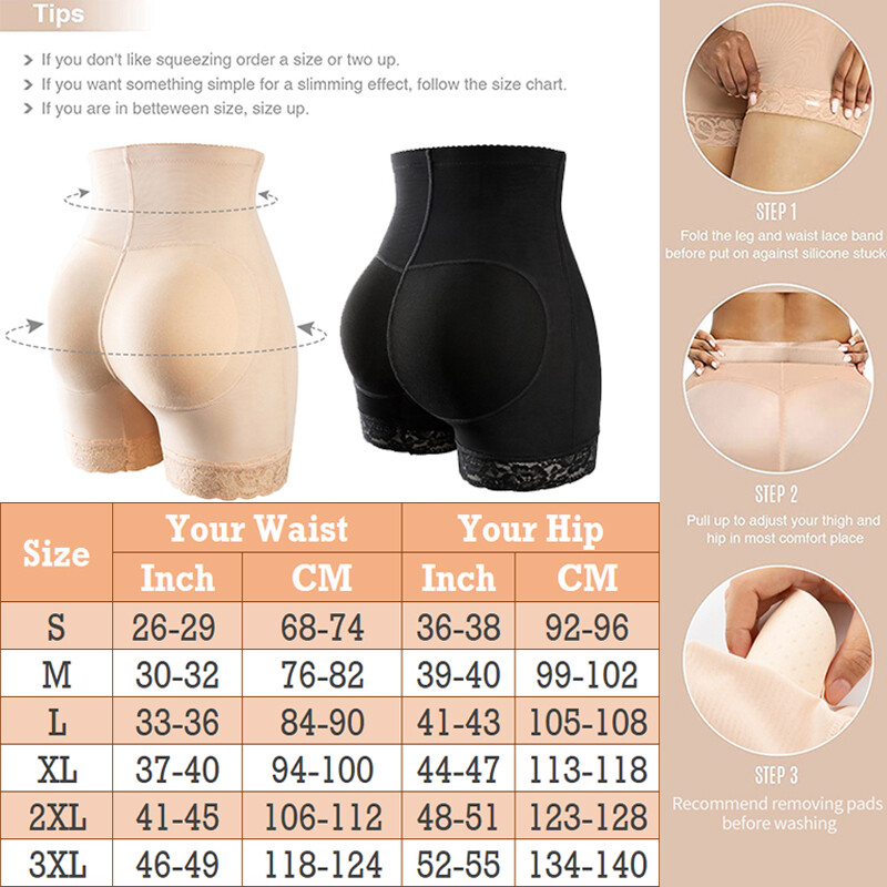 Fajas Colombianas Fake Buttocks Pad Butt Lift Shorts Body Shaper Booty Enhancer