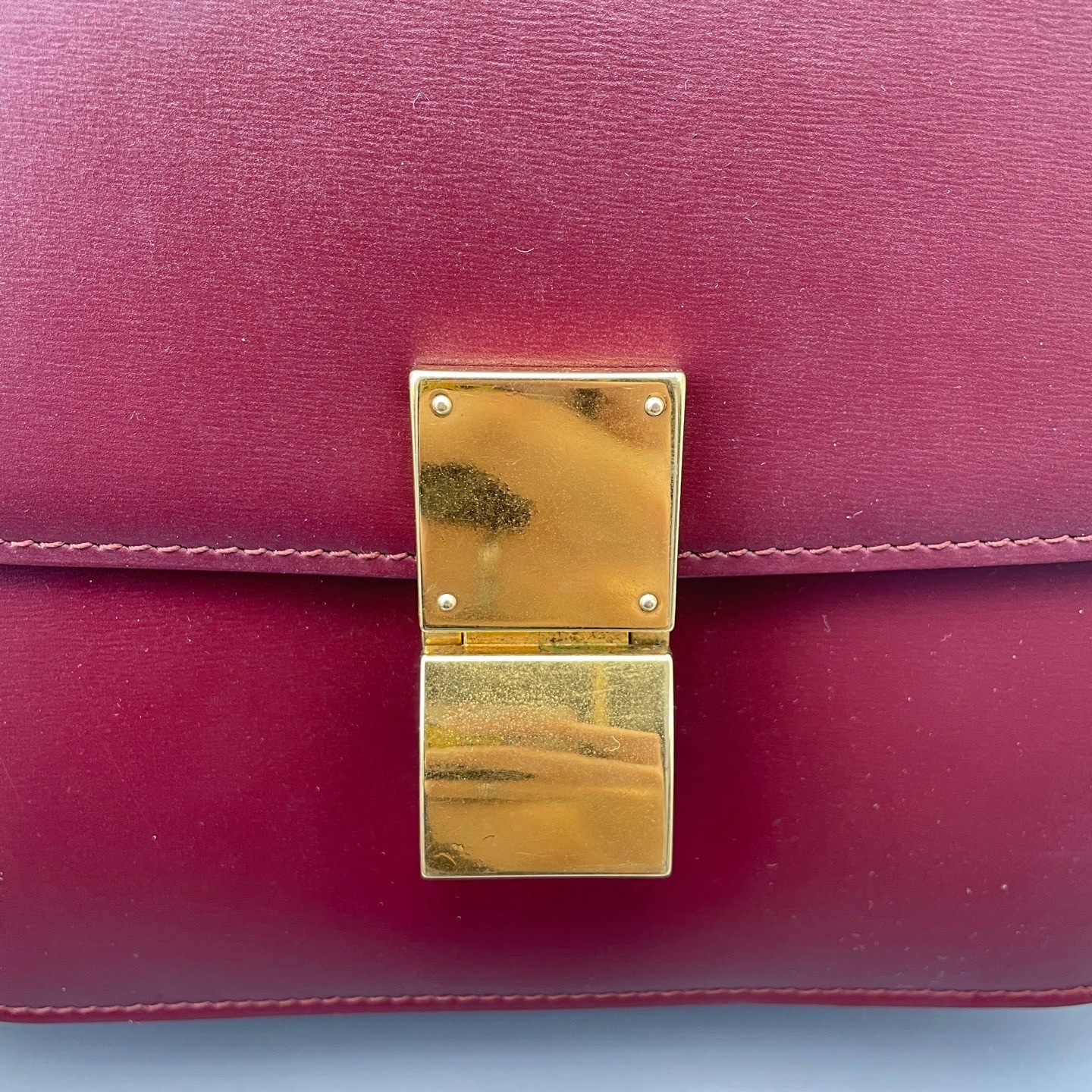 Celine Pre-Owned Authentic Luxury Handbag Burgundy 24*18*7cm