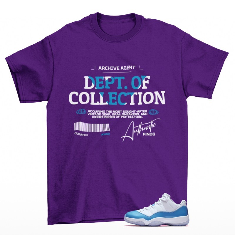 Archive Shirt Purple to Match Jordan 11 Low University Blue FV5104-100
