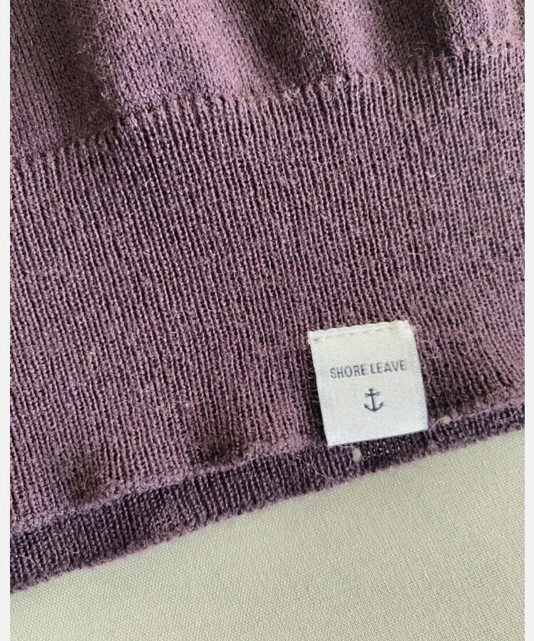 SHORE LEAVE JUMPER SZ LARGE PURPLE WOOL BLEND TURTLE NECK SWEATSHIRT SEE DETAILS