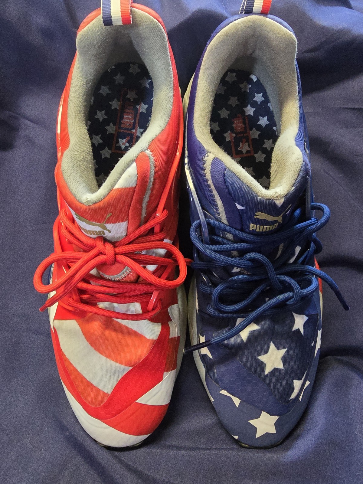 Puma Blaze Of Glory Red White Blue USA America Star Sneaker 362096-01 Mens Sz 10