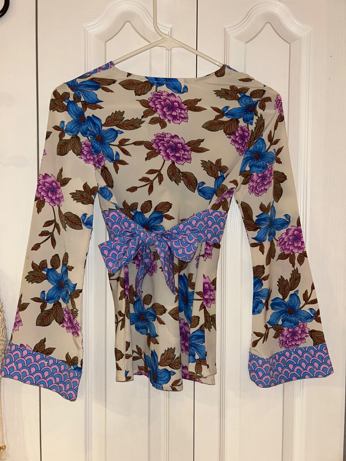 Mary-Kate and Ashley Junior Pink Long Slv Boho Barbie Paisley Top Tinic SZ XL