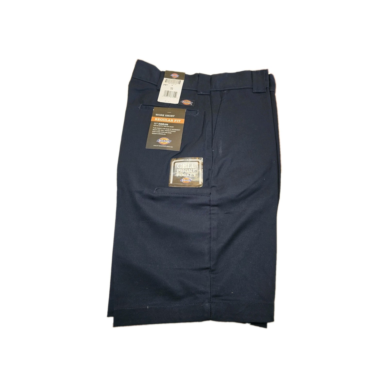 Dickies Work Shorts Regular Fit Flex Cell Phone Pocket 11″ Inseam 32 Waist