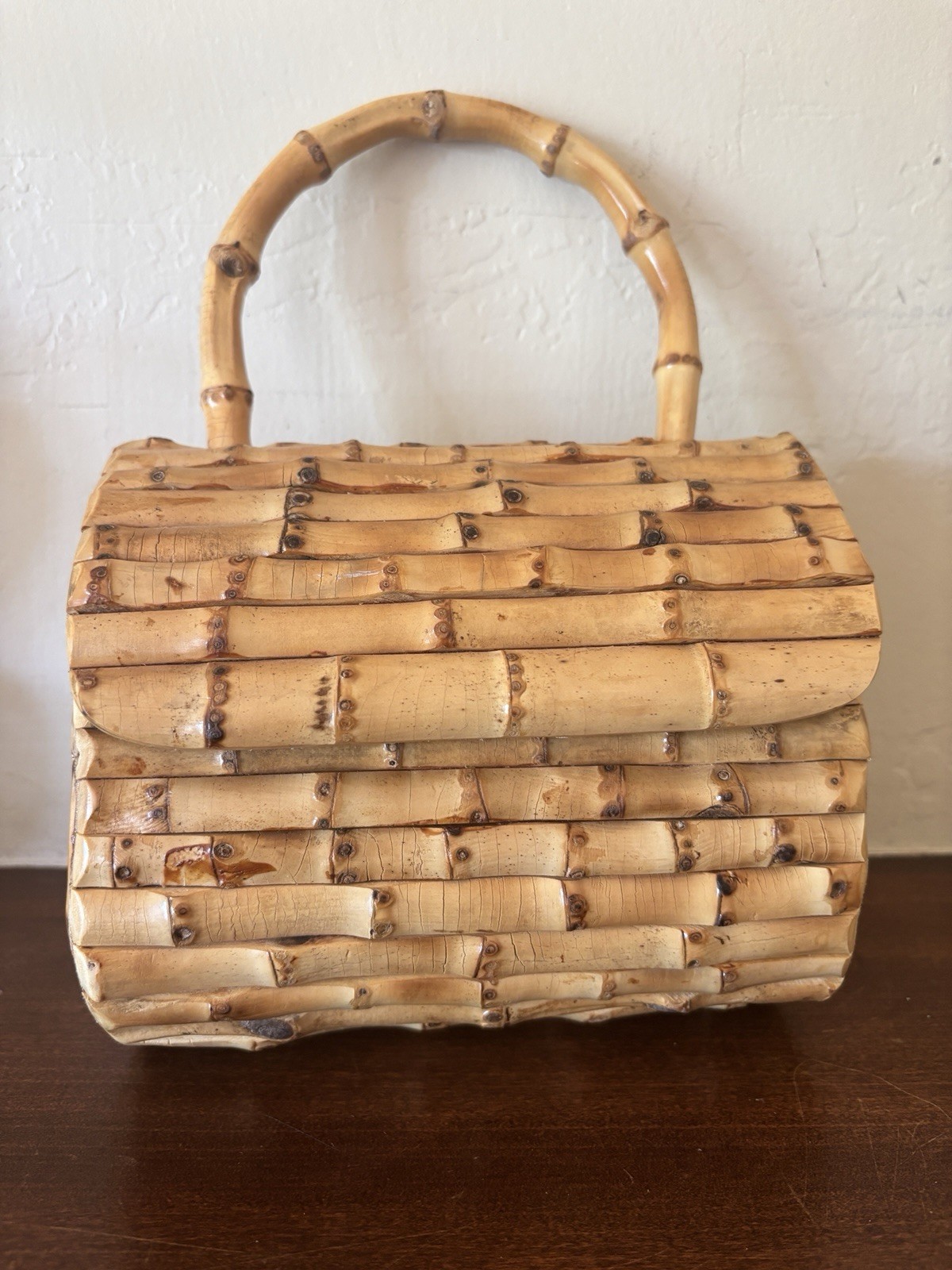 Glorinha Paranagua Bamboo Eberlee Purse Bag HTF Excellent