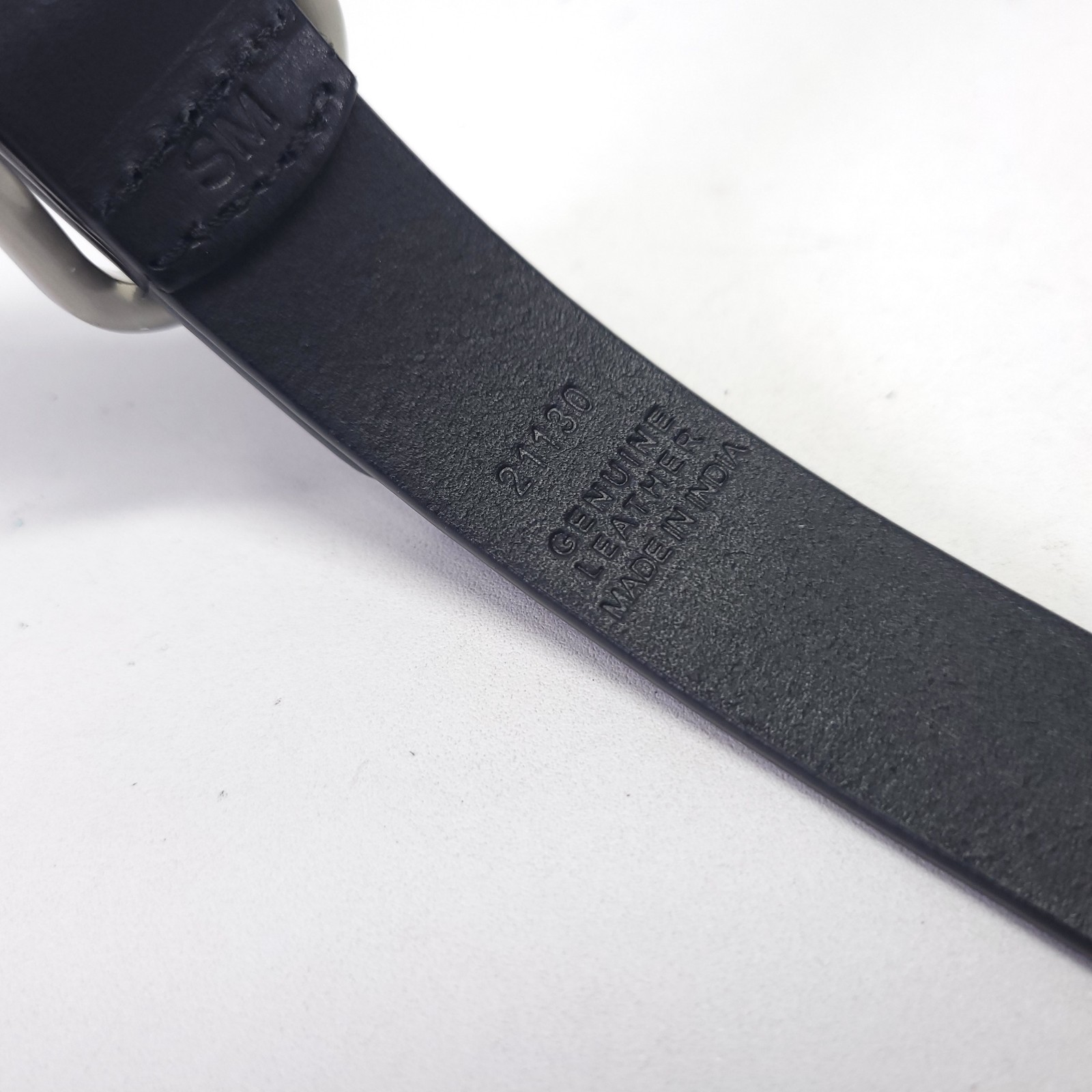 Metal Keeper Leather Belt 30 32 34 Black