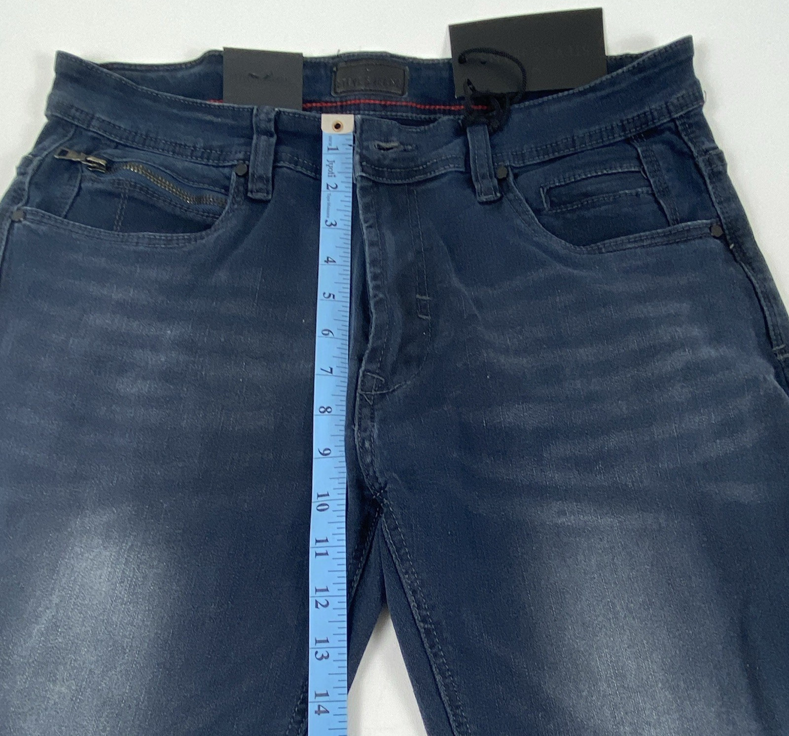Steve’s Jean Men’s Slim Fit Dark Wash Blue Denim Stretch Mid Rise 5-Pocket 32*32