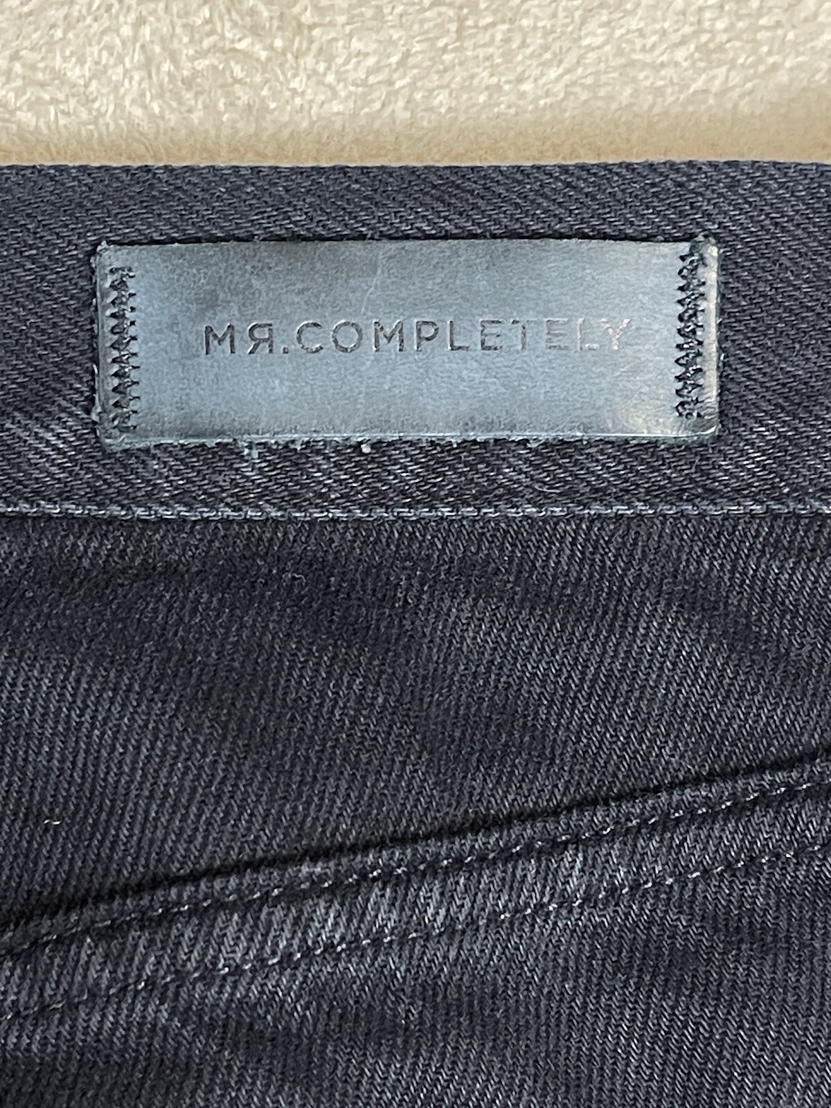 Mr Completley Jeans Mens 30 Black Distressed Casual Preppy Zip Pocket Denim