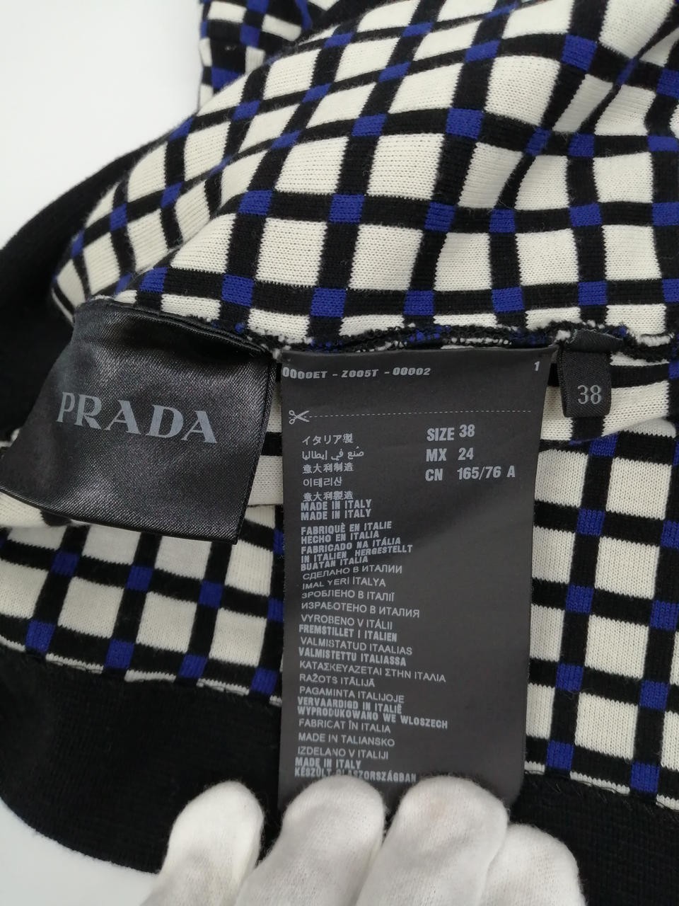 Prada Italy Cotton Women’s Top Size 38, Elegant, All-Season, 20in