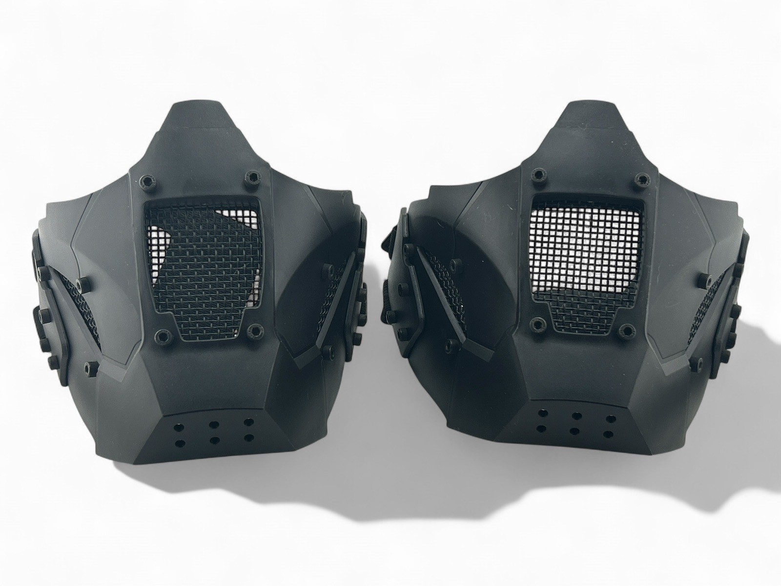 Pair Of Air soft Tactical Face Mask Half-Face Heavy Duty Plastic And Metal Wire