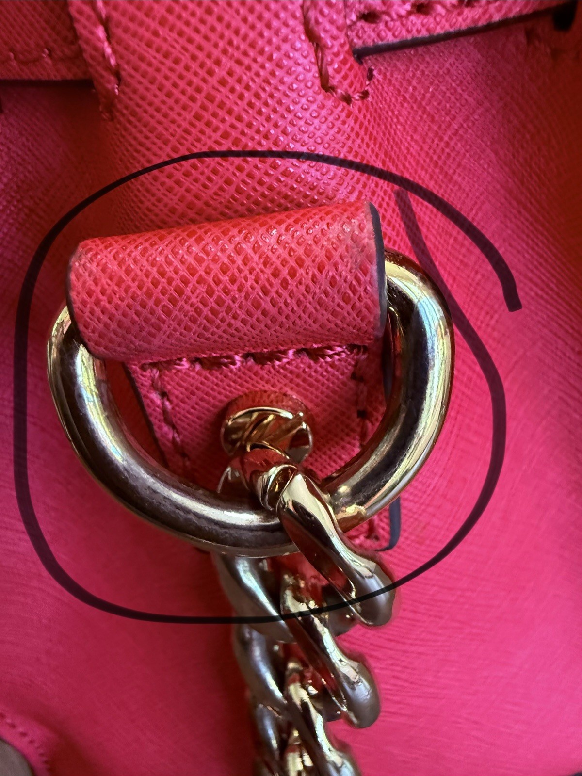 MICHAEL KORS HAMILTON Satchel, in Watermelon color