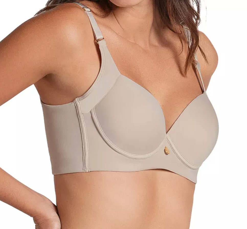 Leonisa Back Smoothing Bra with Soft Full Coverage Cups Light Beige 34B NWT