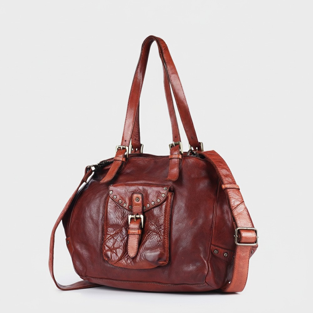 SW Spaghetti Western Swc126Cg Tote Vintage Handmade Drum Dyed Genuine European