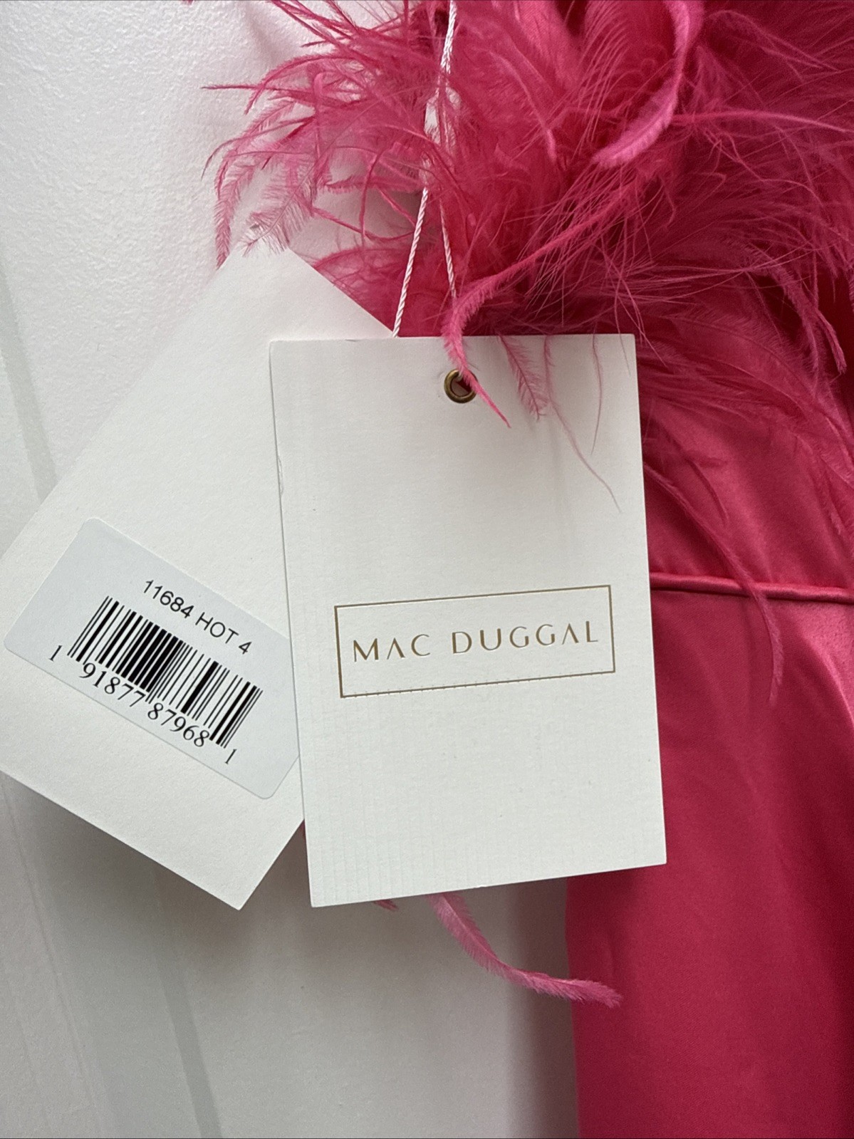 Mac Duggal Size 4 Pink 11684 One Shoulder A-Line Maxi Gown Feather Prom Dress