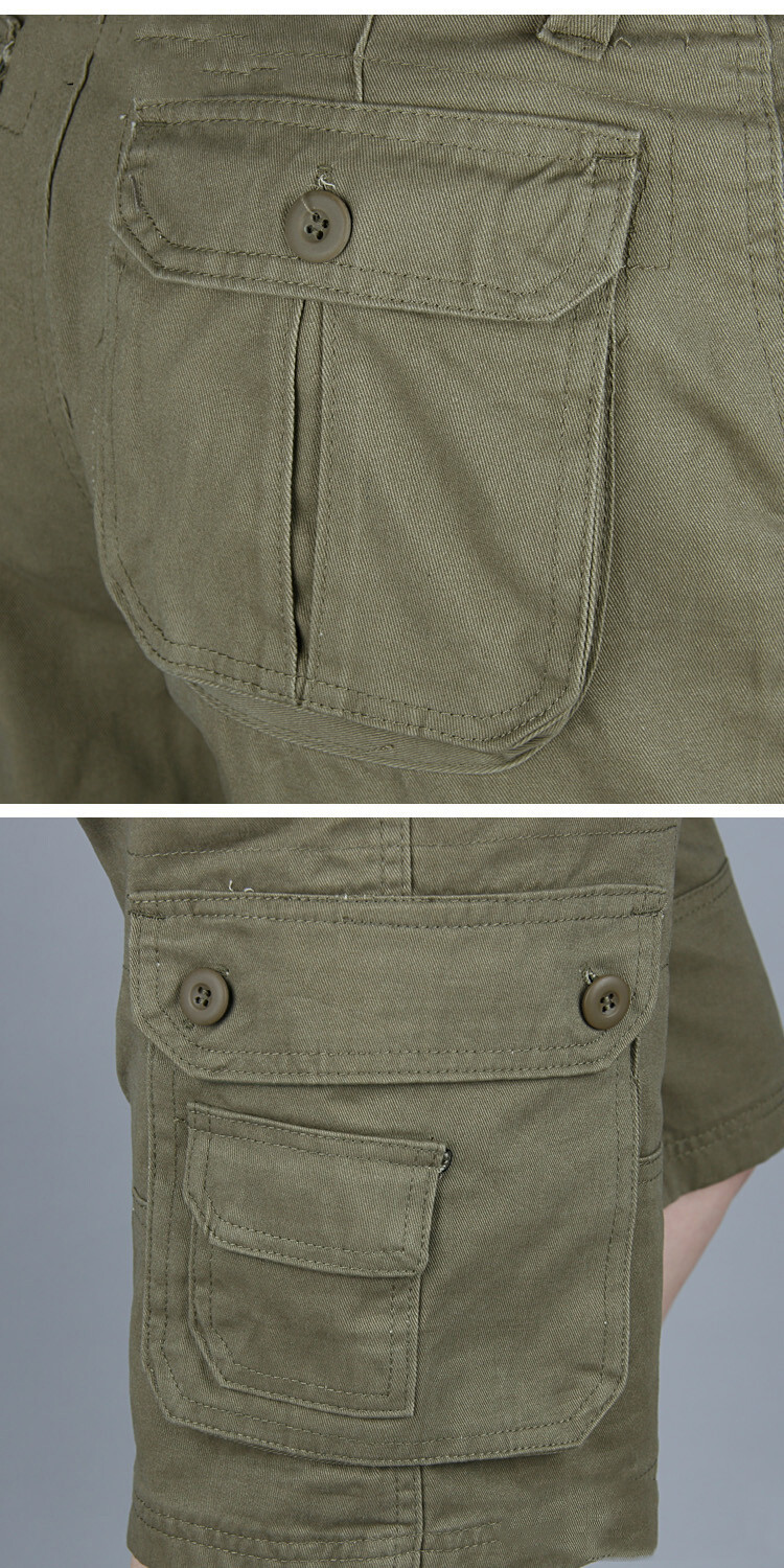 Pantalones Cortos Cargo Para Hombres Moda De Verano Con Bolsillos Transpirables