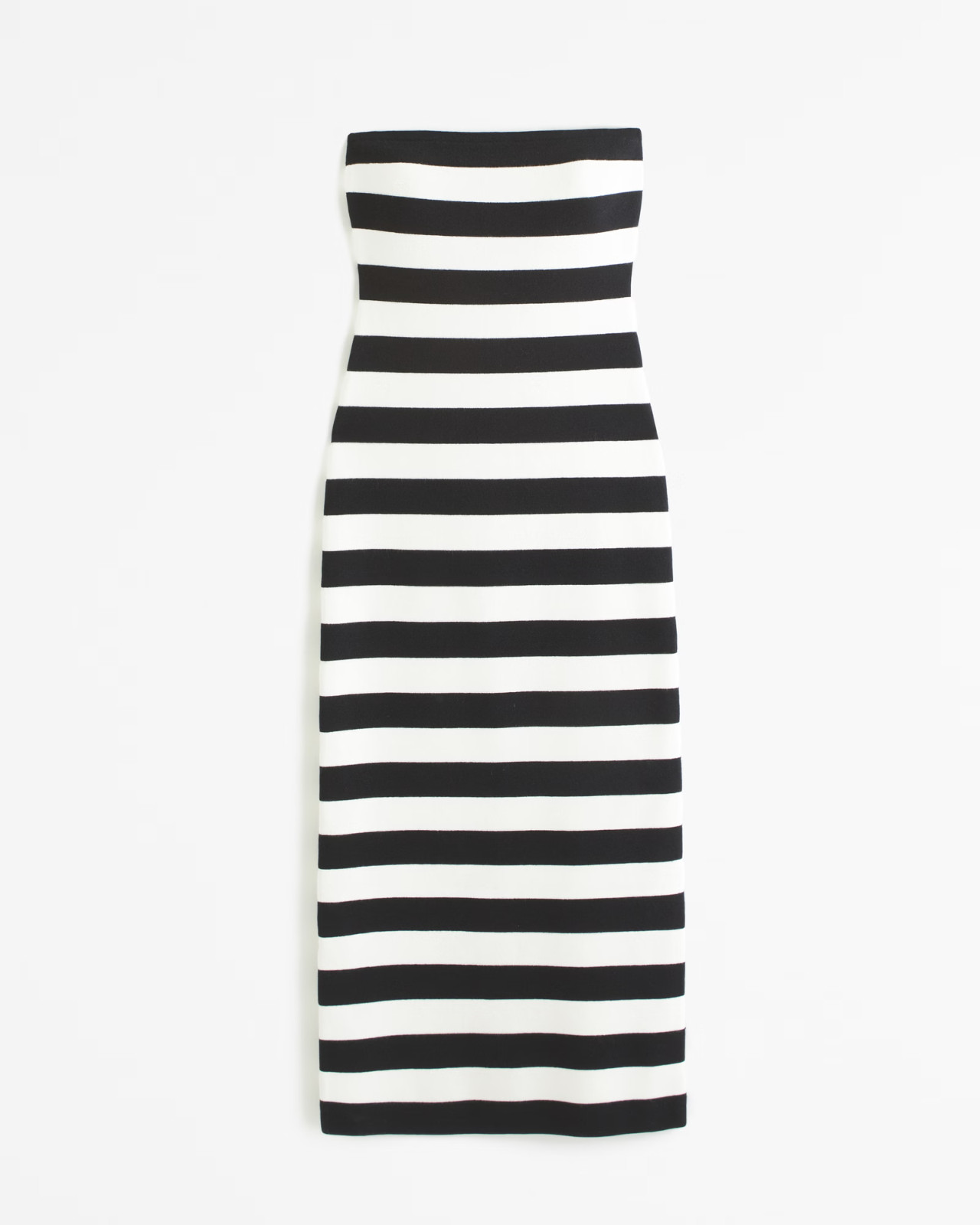 ABERCROMBIE & FITCH A&F STRIPED STRAPLESS MIDI SWEATER DRESS NWOT $100 L
