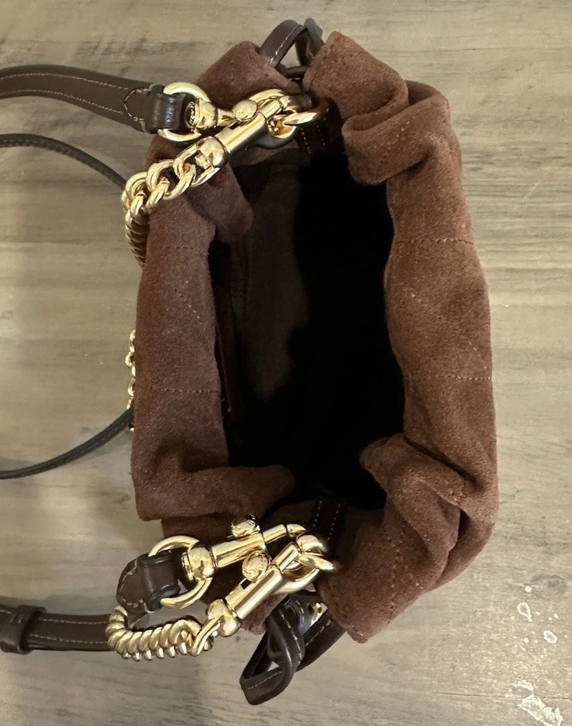 COACH Faye Mini Drawstring Crossbody Bag With Quilting CDC42 Vintage Brown/Maple