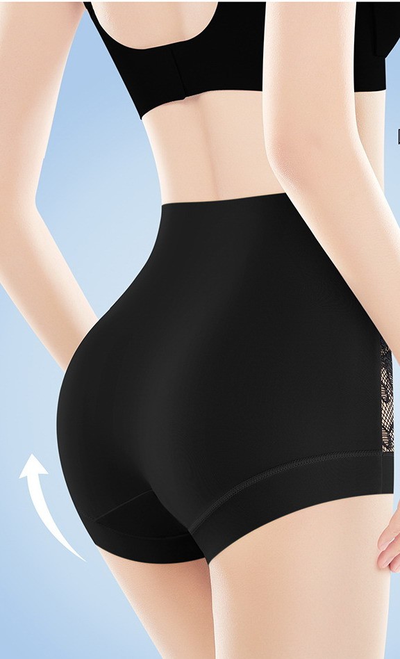 Women Briefs High Waist Thin Seamless Floral Tummy Control ShapeUnderpants 32961