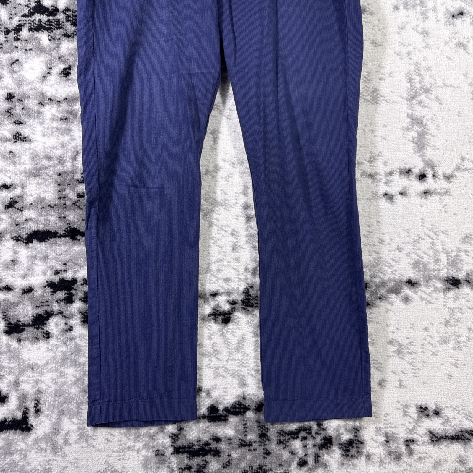 J Crew The Sutton Pants Mens Size 34×32 Navy Blue Pinstripe Linen Cotton