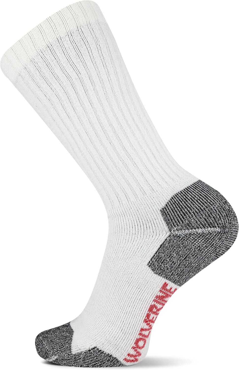 WOLVERINE Men’s 2 Pack Steel Toe Cotton Quarter Sock Shoe Size: 9-13, White