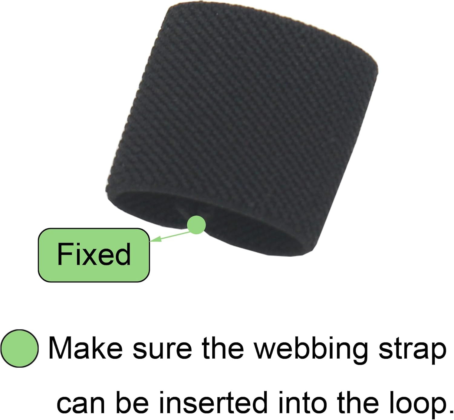 Tactical Elastic Web Belt Loop Keeper (Black) 10/PK for 1” Wide Belt
