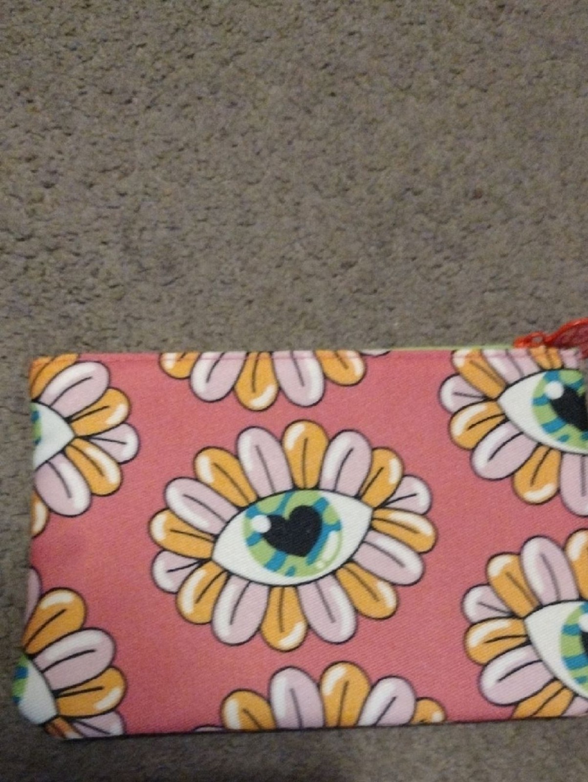 5 Assorted Cosmetic & Clutch Pouches – Peach, Tan, Pink, Floral Prints NEW