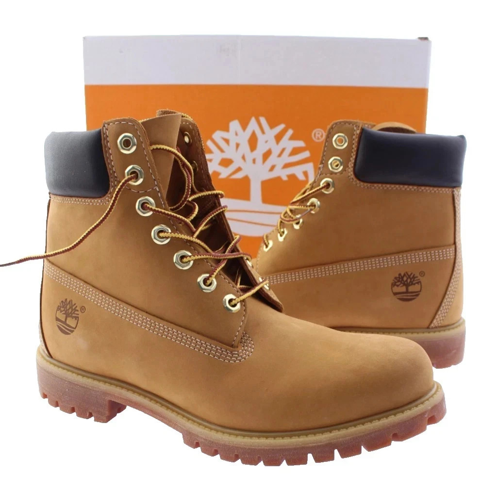 Mens Premium Timberland 6-Inch Wheat Nubuck Boot Brand New Sizes 9-10.5