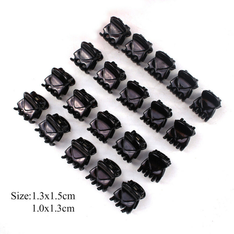 12Pcs/sets Fashion Hair Clips Girls Plastic Mini Hairpin Claws Hair Clamp Crab