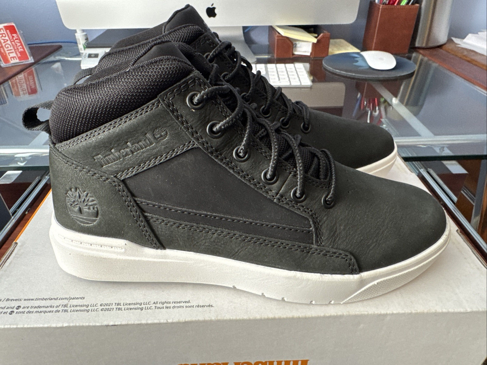 Timberland Men’s Allston Sneaker Mid Black Nubuck (TBOA69V5W05)