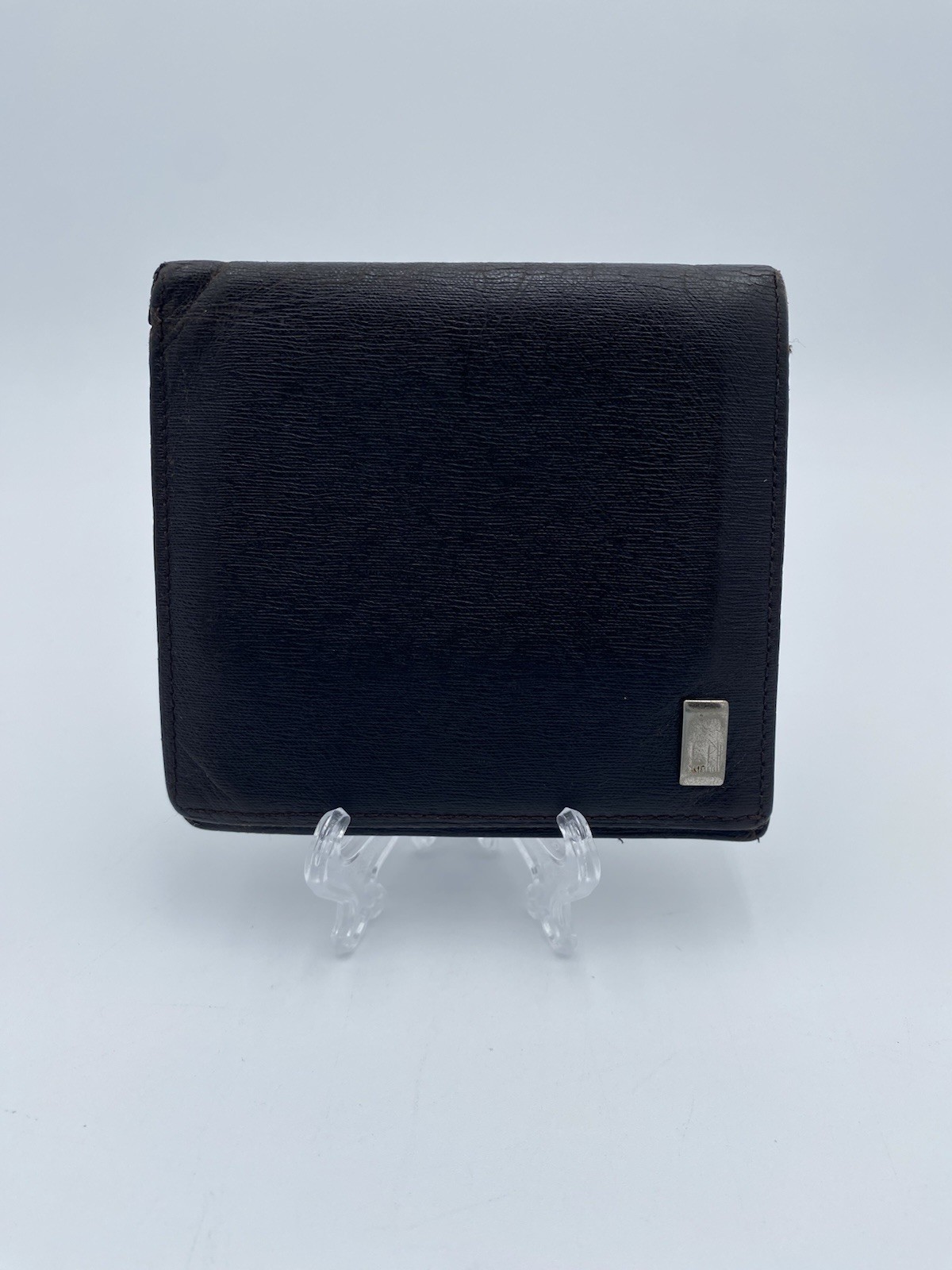 Vintage Dunhill Men’s BiFold Wallet 8 Card Holder Black Leather 2 Currency Slots
