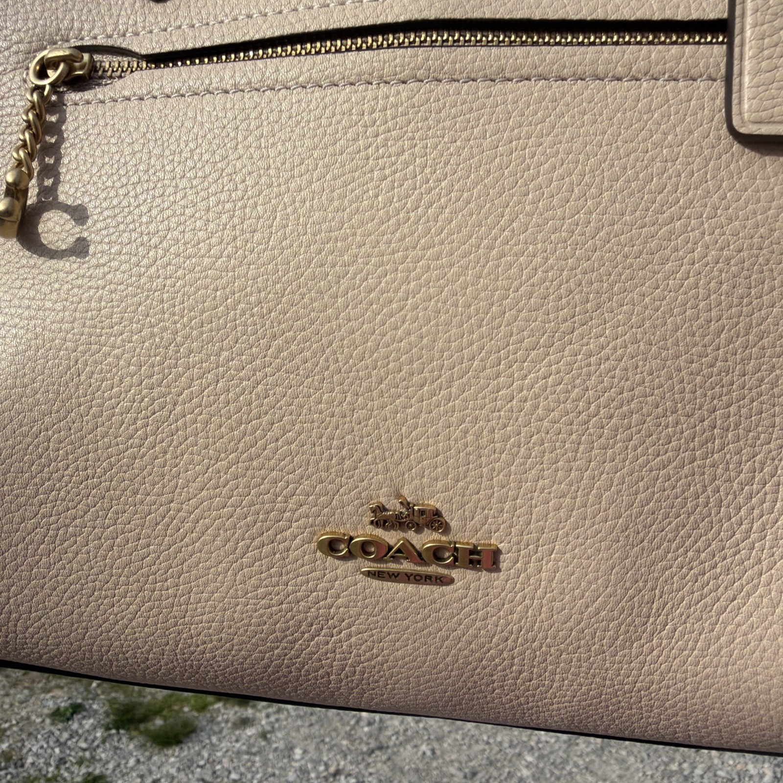 COACH ELISE Ivory Pebbles LEATHER CROSSBODY 79316 SATCHEL CONVERTIBLE