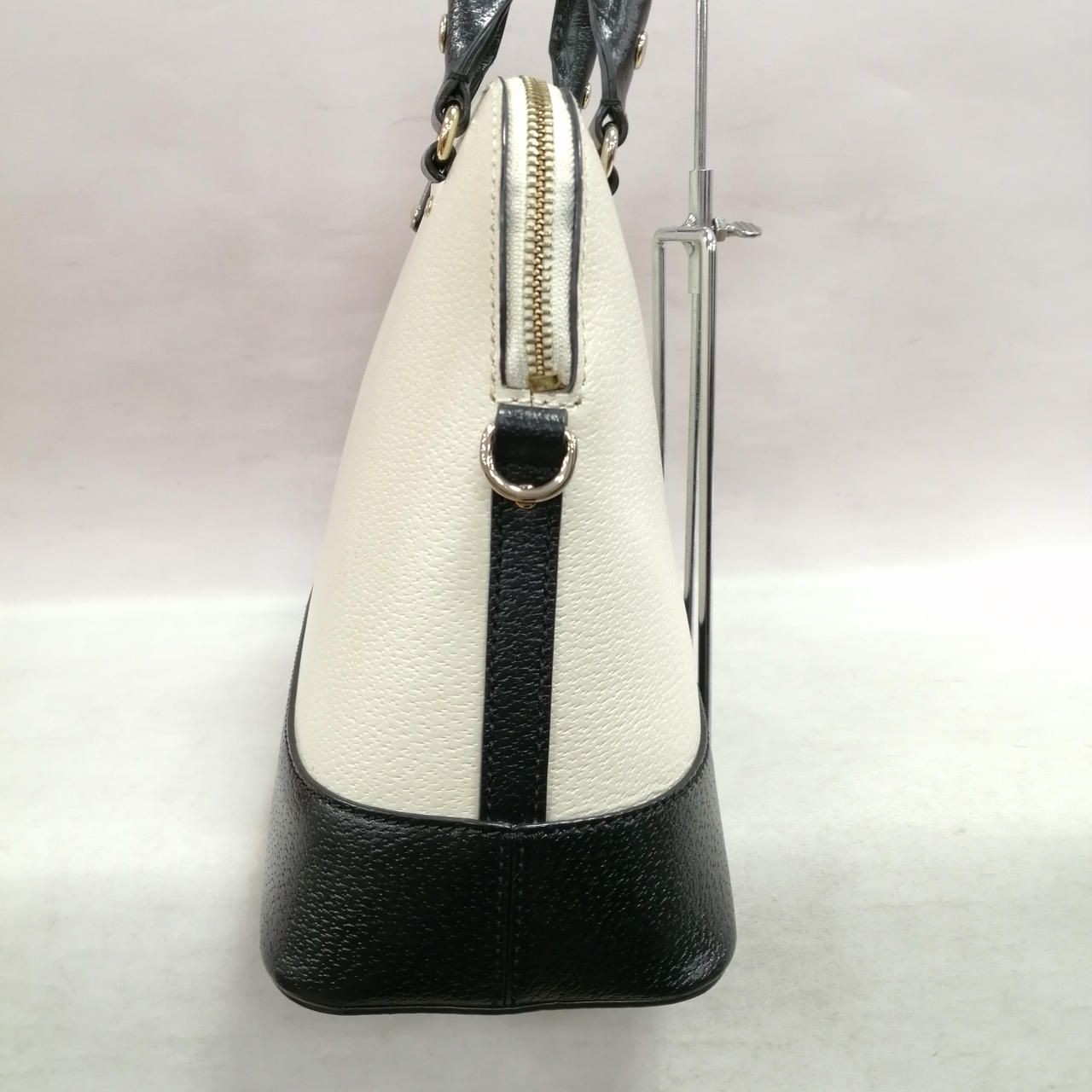 KATESPADE Biolor 2 Way Bag WKRU3083 Beige X Black Damaged Used