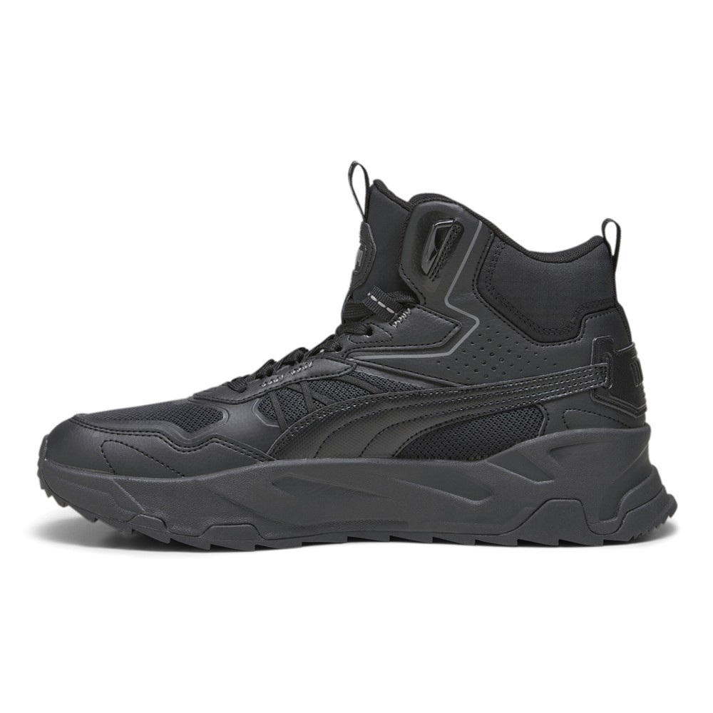 PUMA Trinity Mid Hybrid Lace Up Mens Black Sneakers Casual Shoes 39232701