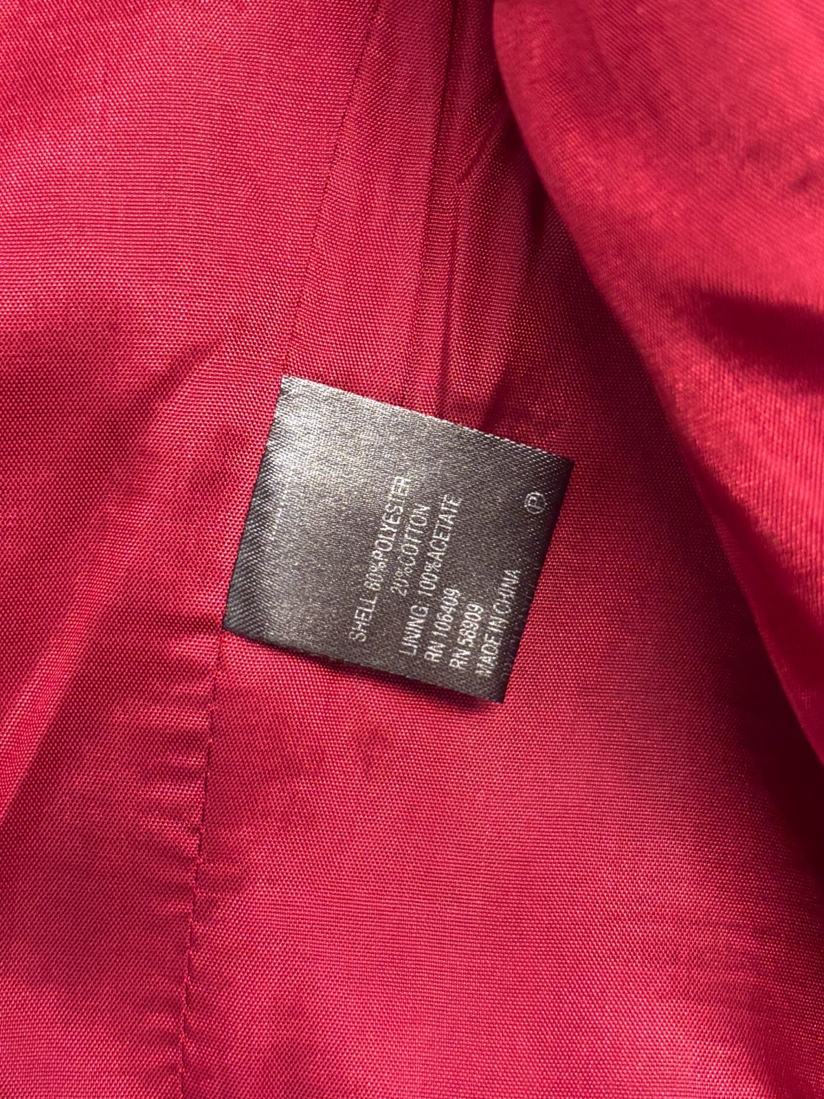 Antonio Melani M 8 10 Red 2pc Skirt Suit Double Breasted Square Neck Knit Career