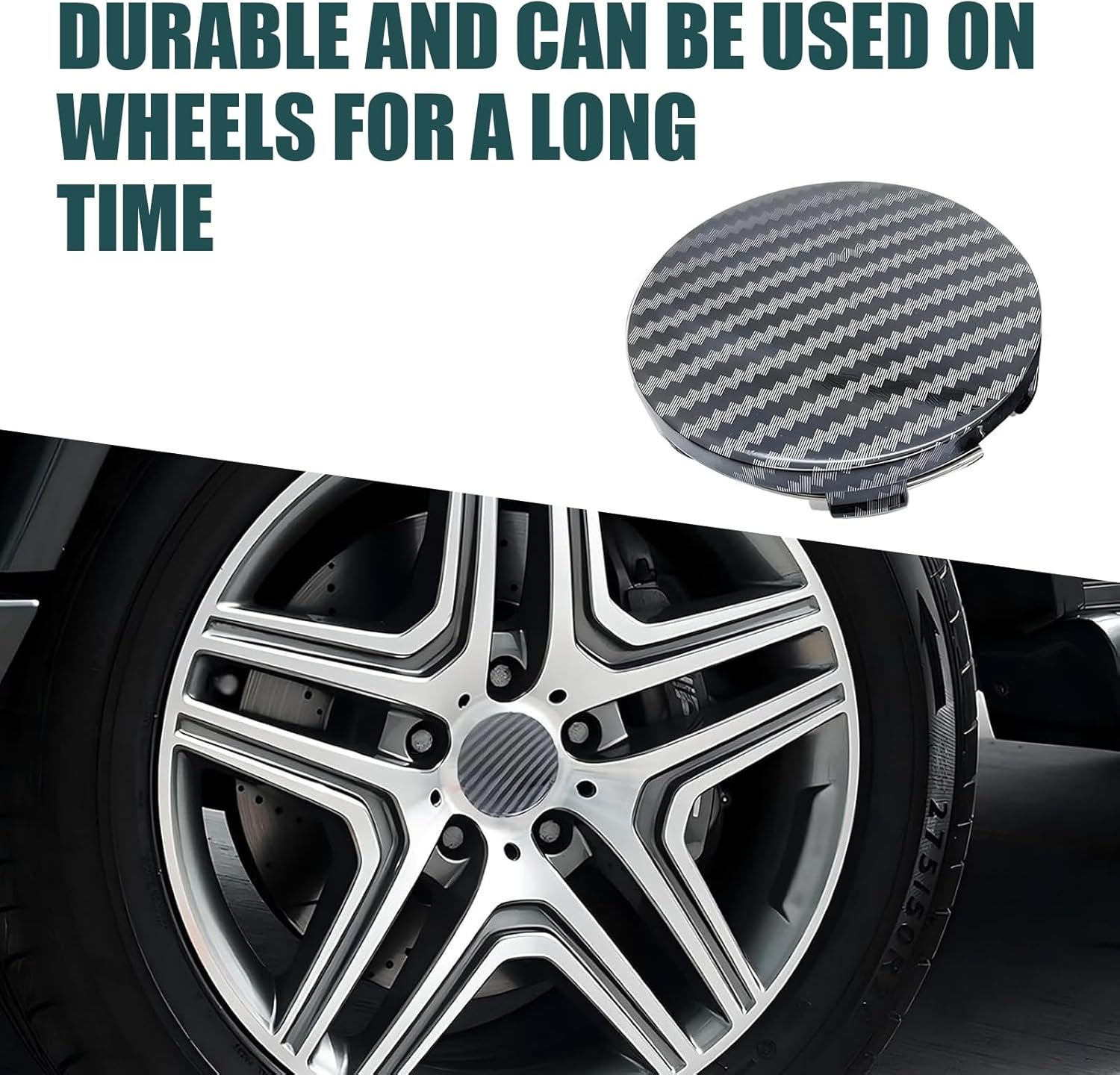 4PCS 60mm/2.36″ Car Wheel Center Caps, Snap-in Vehicle Hub Covers, 56mm/ID Anti-