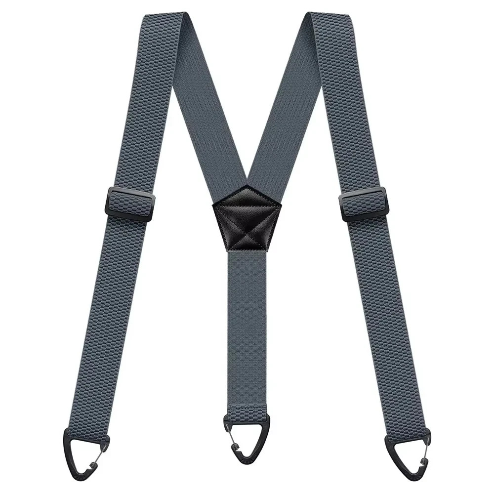 Heavy Duty Elastic Suspenders for Men Trouser Pants Braces Strap Work Belt US