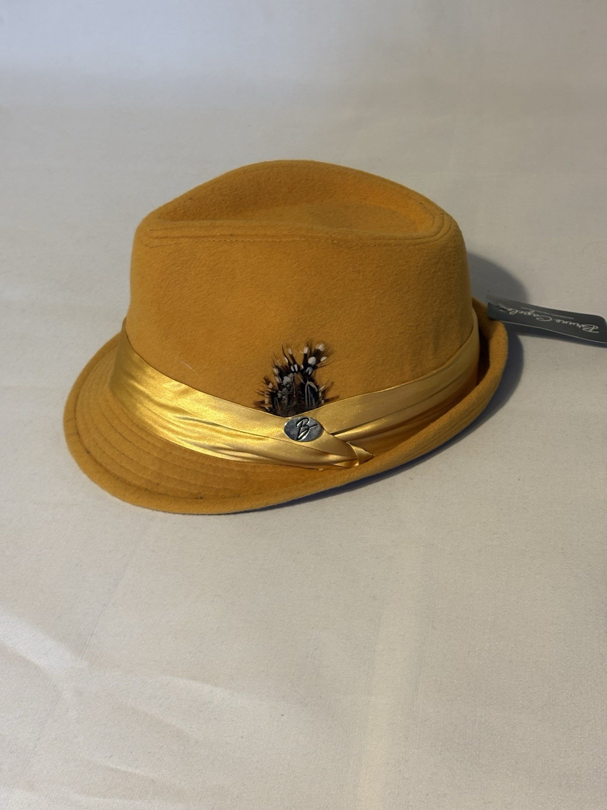 Bruno Capelo Fedora Mustard Color Small to Medium, New With Tags