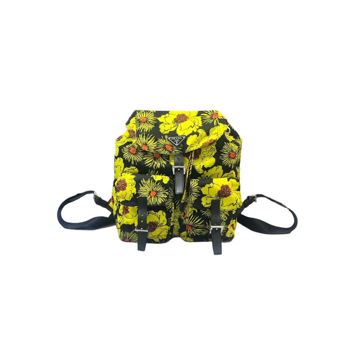 Prada Backpack Yellow Black Tessuto Nylon (sa053126d7r)